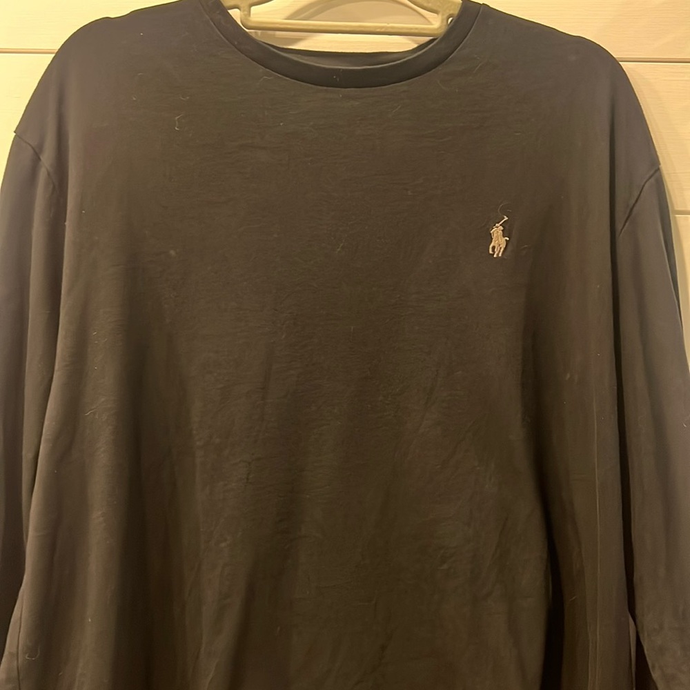 Men’s black polo shirt